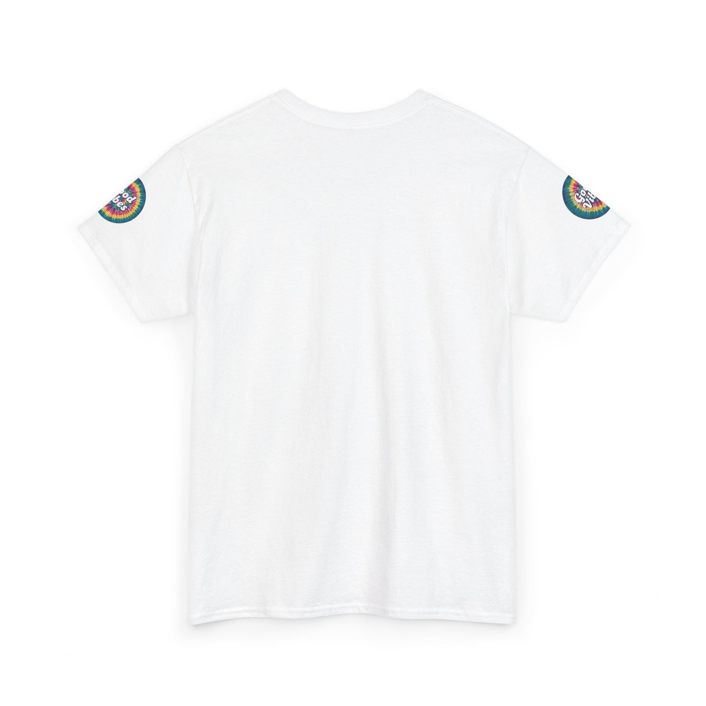 Good Vibes Tie-Dye Tee — Retro Rainbow Graphic T-Shirt