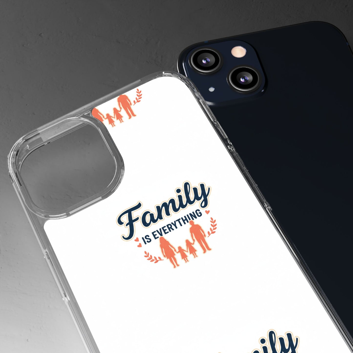 Clear Phone Case — "Family Is Everything" Protective Transparent Phone Cover