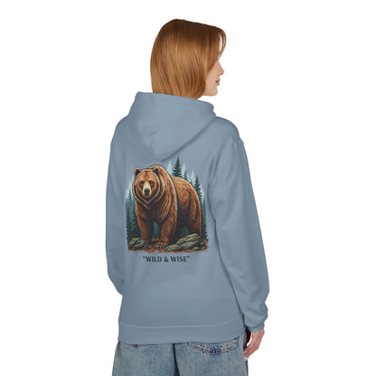 Bear Hoodie — "Wild & Wise" Forest Graphic Pullover
