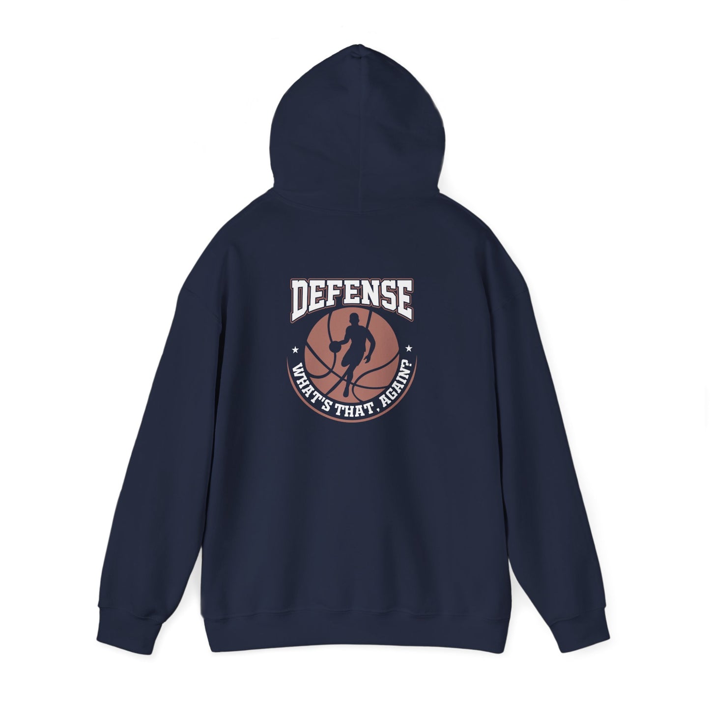 Defense Basketball Hoodie – "Defense What's That Again?" Graphic Pullover - Merit Sell