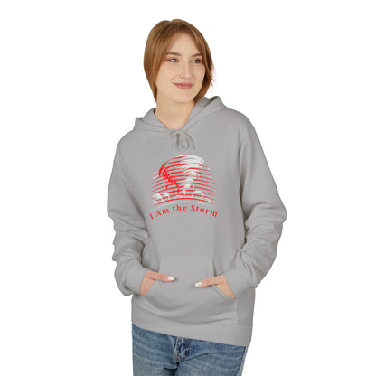 I Am the Storm Hoodie — Red Tornado Graphic Hoodie