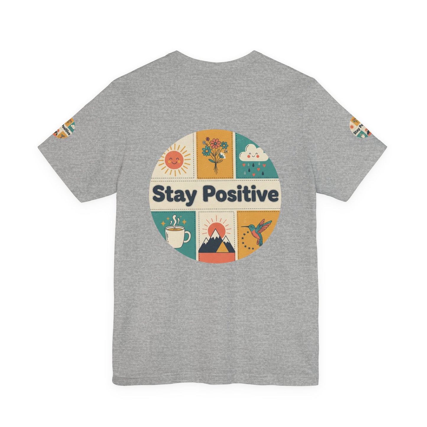Stay Positive Graphic Tee — Retro Sunshine Inspirational T‑Shirt