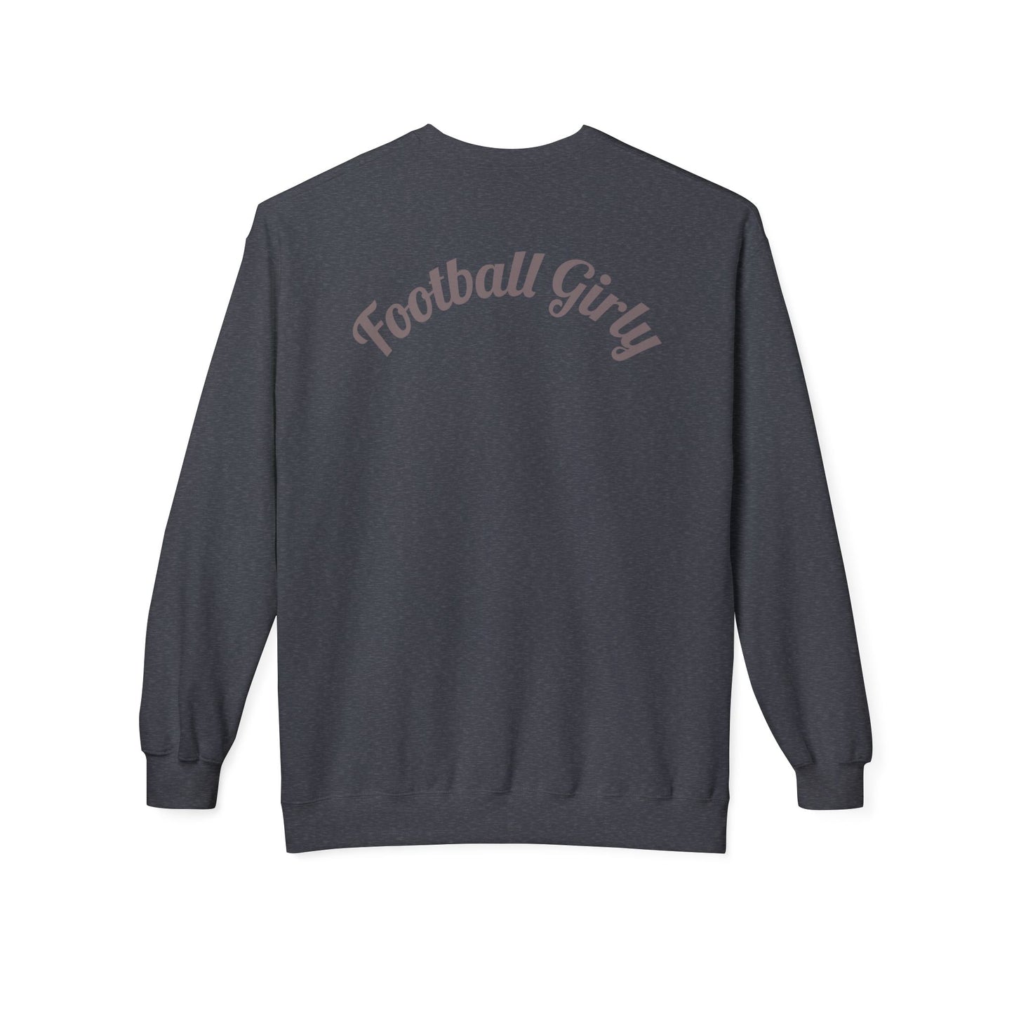 Football Girly Crewneck Sweatshirt — "Girly Girl Who Knows Football" Soccer Pullover - Merit Sell