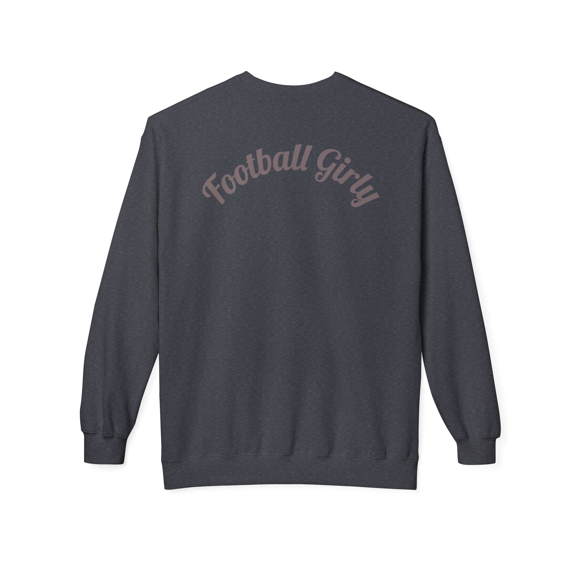 Football Girly Crewneck Sweatshirt — "Girly Girl Who Knows Football" Soccer Pullover - Merit Sell