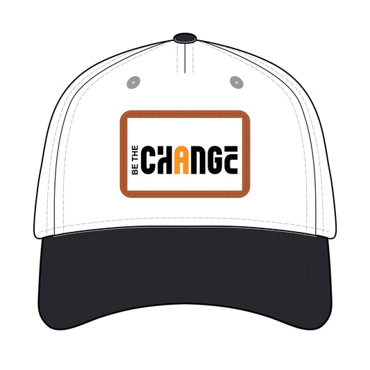 Baseball Cap — "Be The Change" Leather Patch Hat Merit Sell