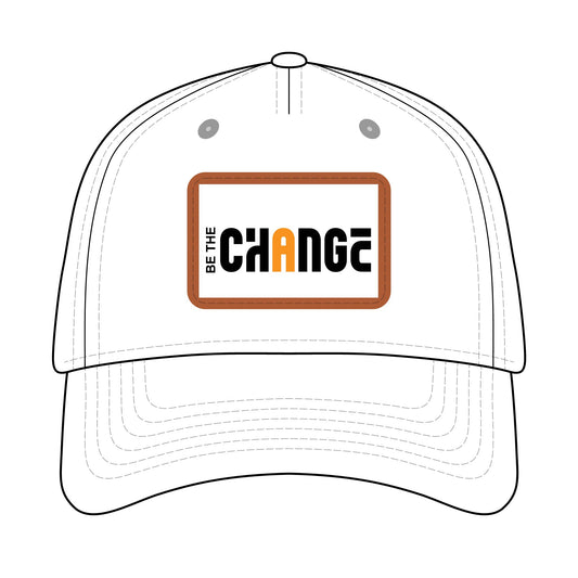 Baseball Cap — "Be The Change" Leather Patch Hat Merit Sell