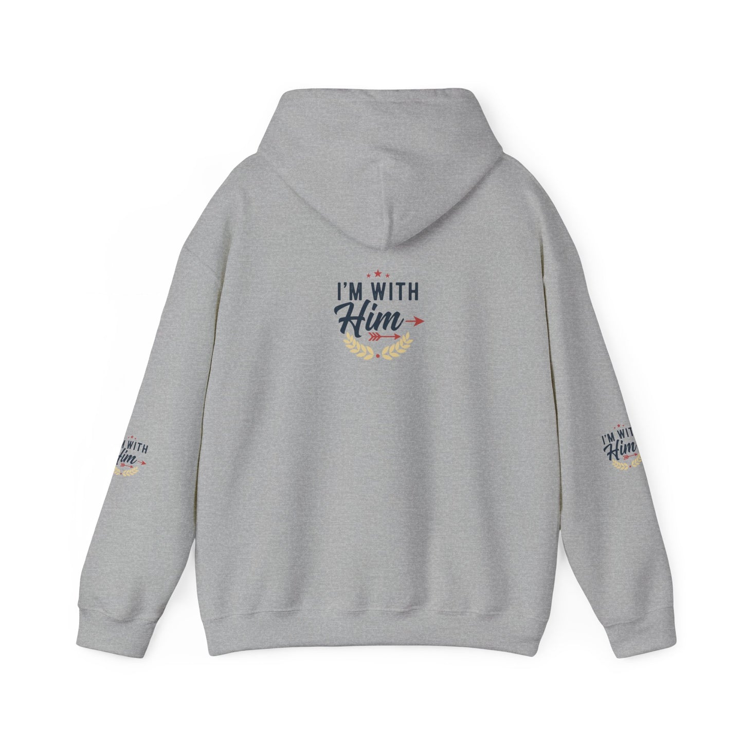 I'm With Him Hoodie — Couples Arrow Design