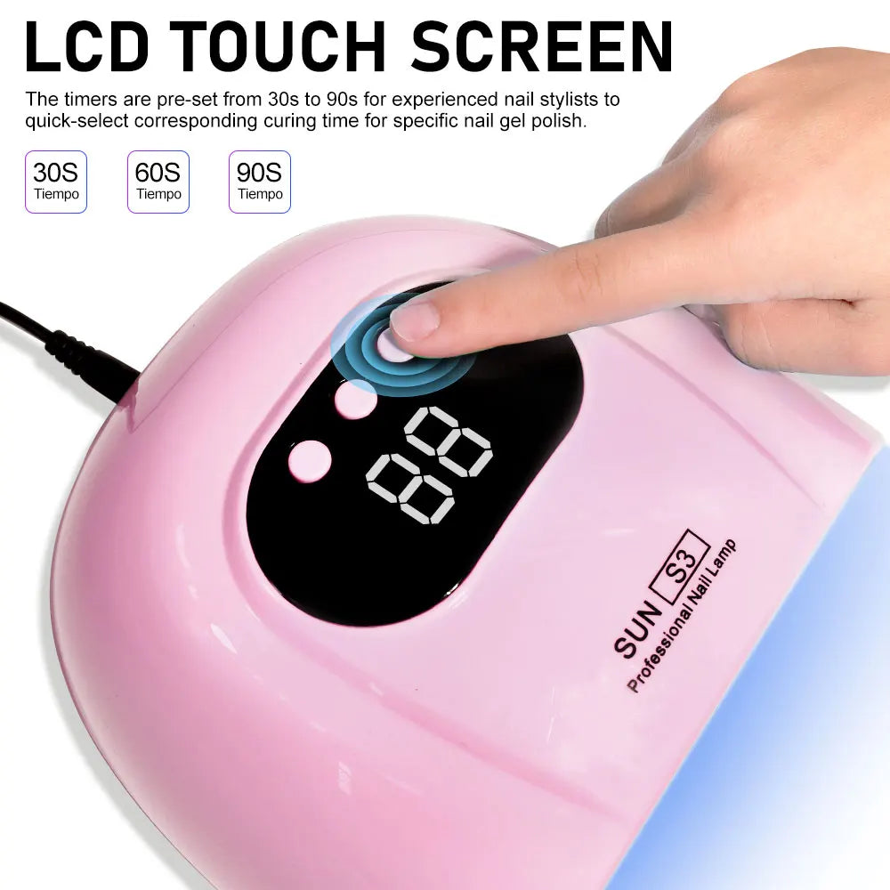 24/6 LED UV Lamp for Nails Gel Polish Drying With LED Display And Motion Sensing Professional Manicure Lamp Dryer Home Use Tool - Merit Sell