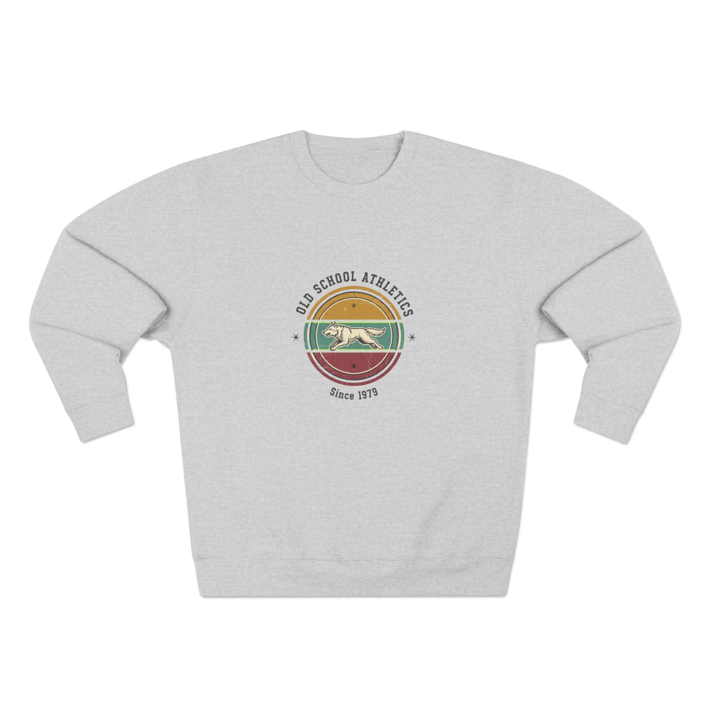 Vintage Surf Crewneck Sweatshirt — "Old School Athletics" Graphic