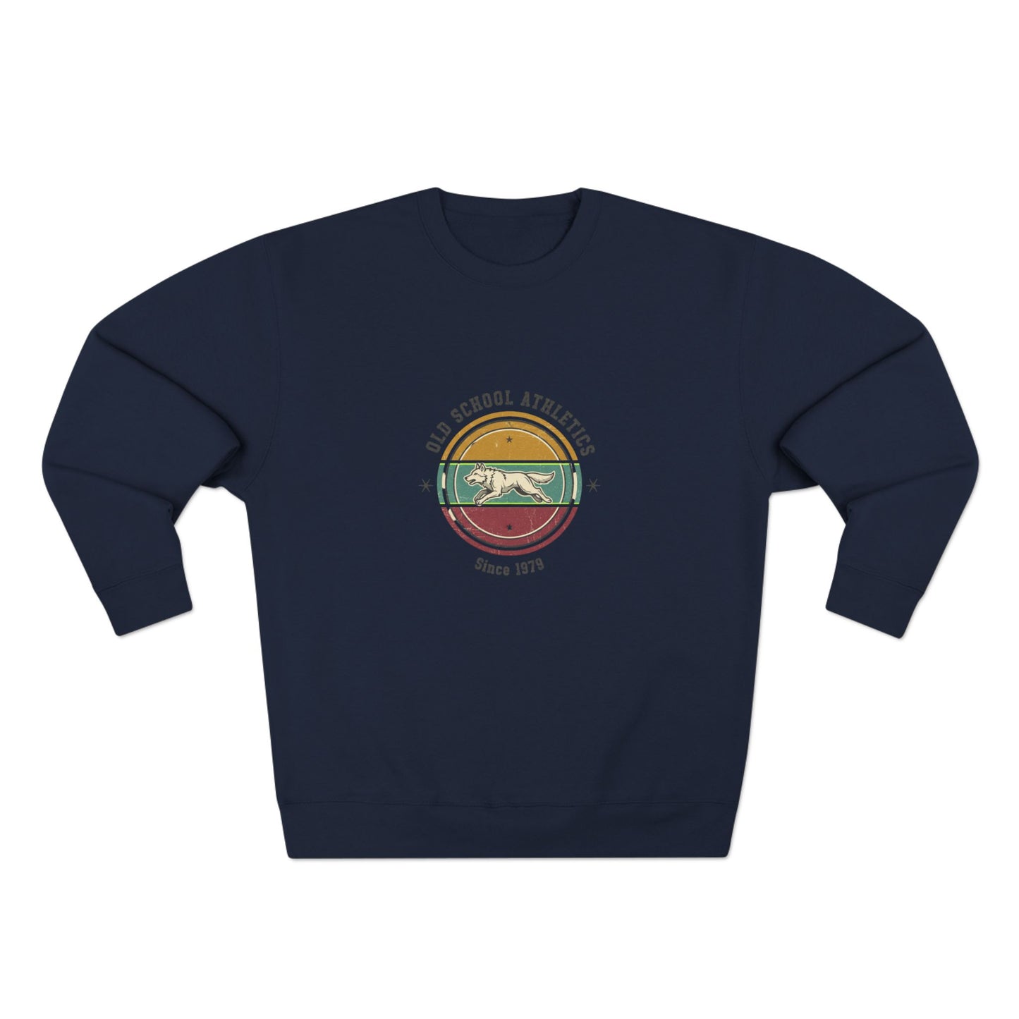 Vintage Surf Crewneck Sweatshirt — "Old School Athletics" Graphic