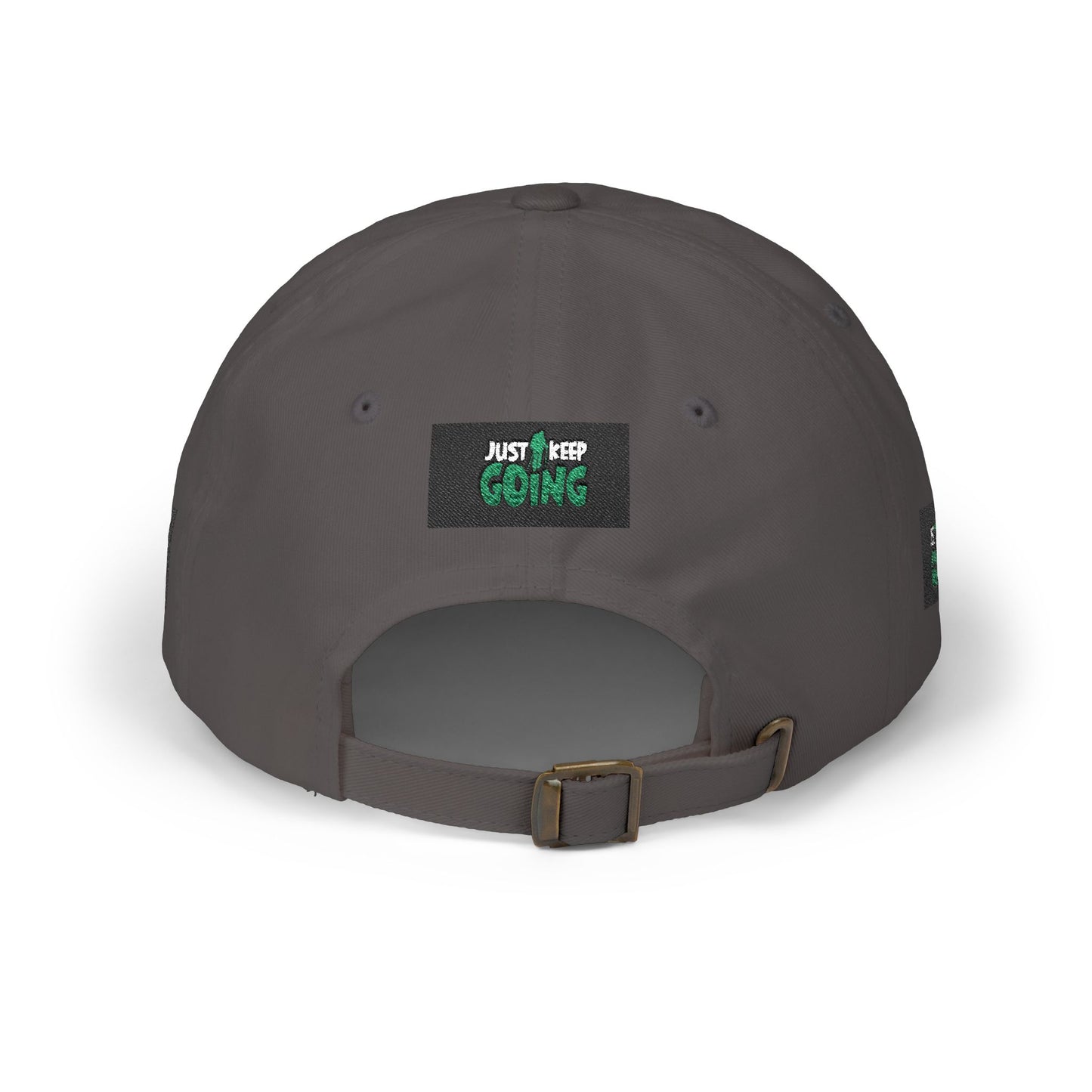 Dad Cap — "Just Keep Going" Embroidered Motivational Hat