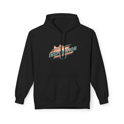 Inspiration Retro Stripe Hoodie — Motivational Pullover for Creatives