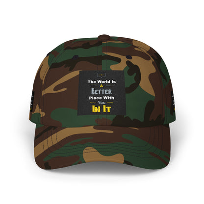 Dad Cap — "The World Is A Better Place When You\'re In It" Embroidered Baseball Hat