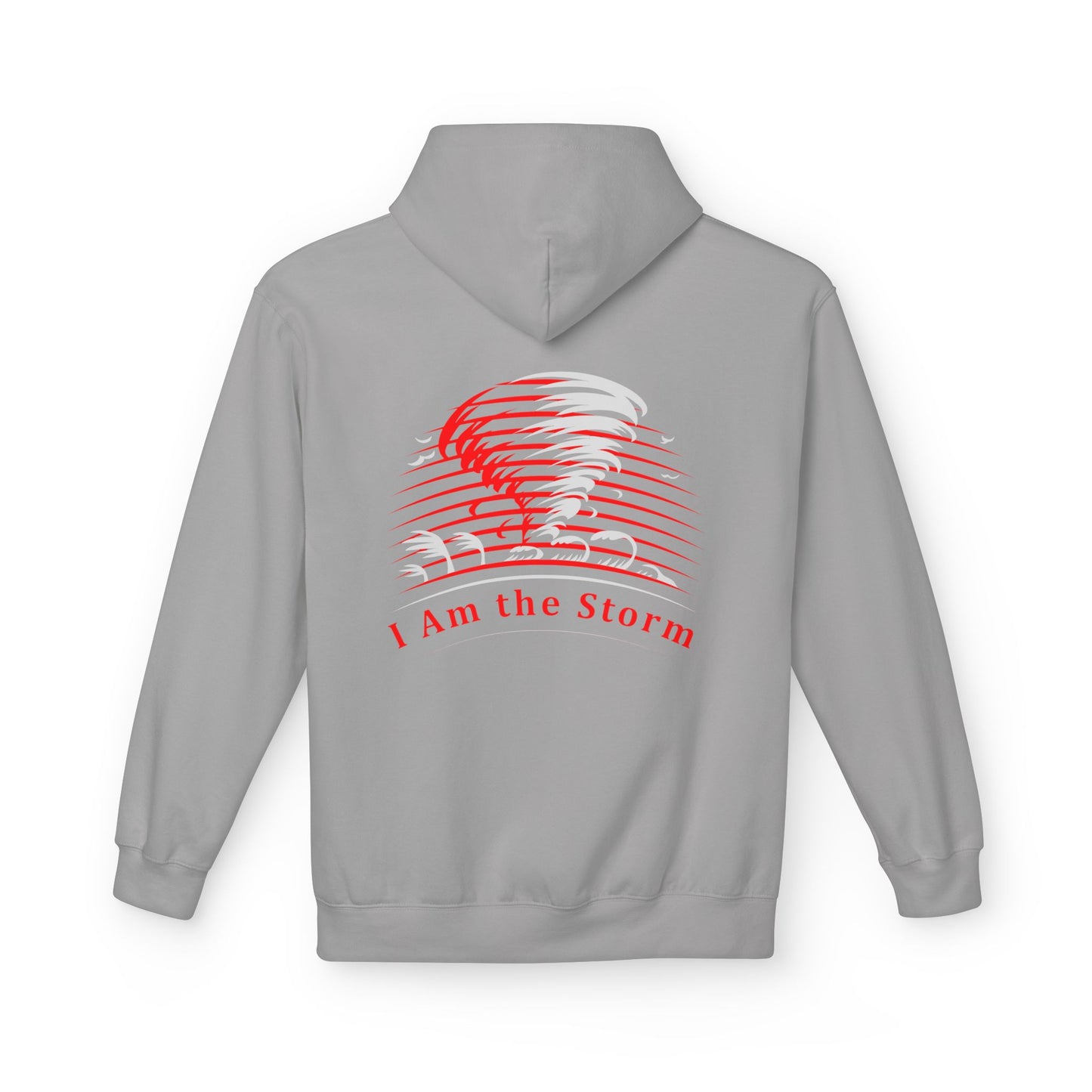 I Am the Storm Hoodie — Red Tornado Graphic Hoodie