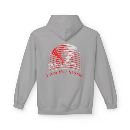 I Am the Storm Hoodie — Red Tornado Graphic Hoodie