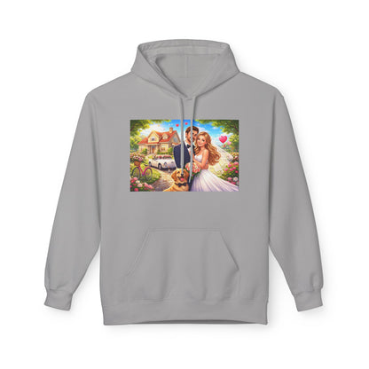 Wedding Couple Hoodie — Romantic Bride & Groom Portrait Pullover