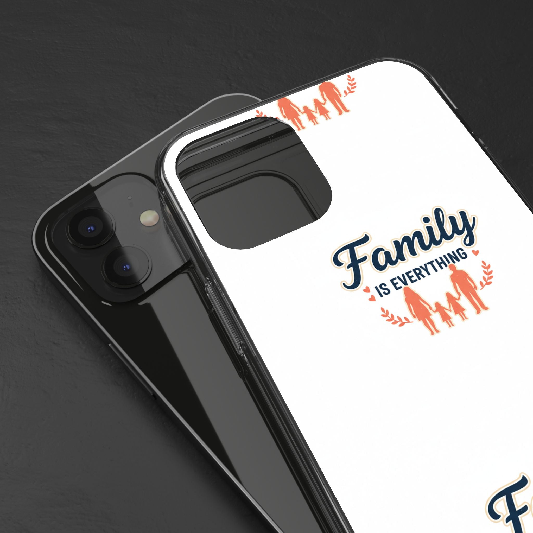 Clear Phone Case — "Family Is Everything" Protective Transparent Phone Cover