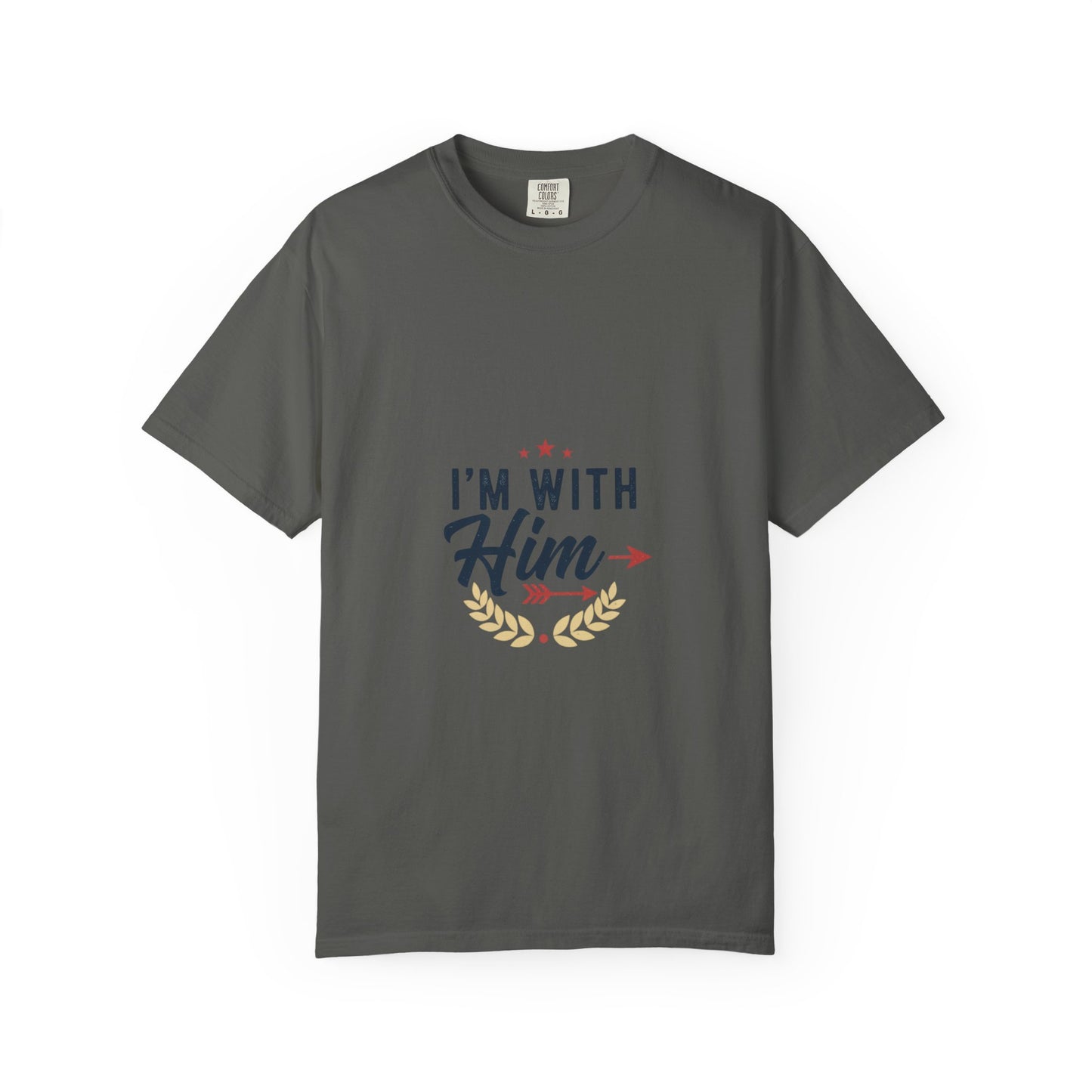 I'm With Him T-Shirt — Patriotic Couple Arrow Graphic Tee