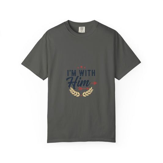 I'm With Him T-Shirt — Patriotic Couple Arrow Graphic Tee