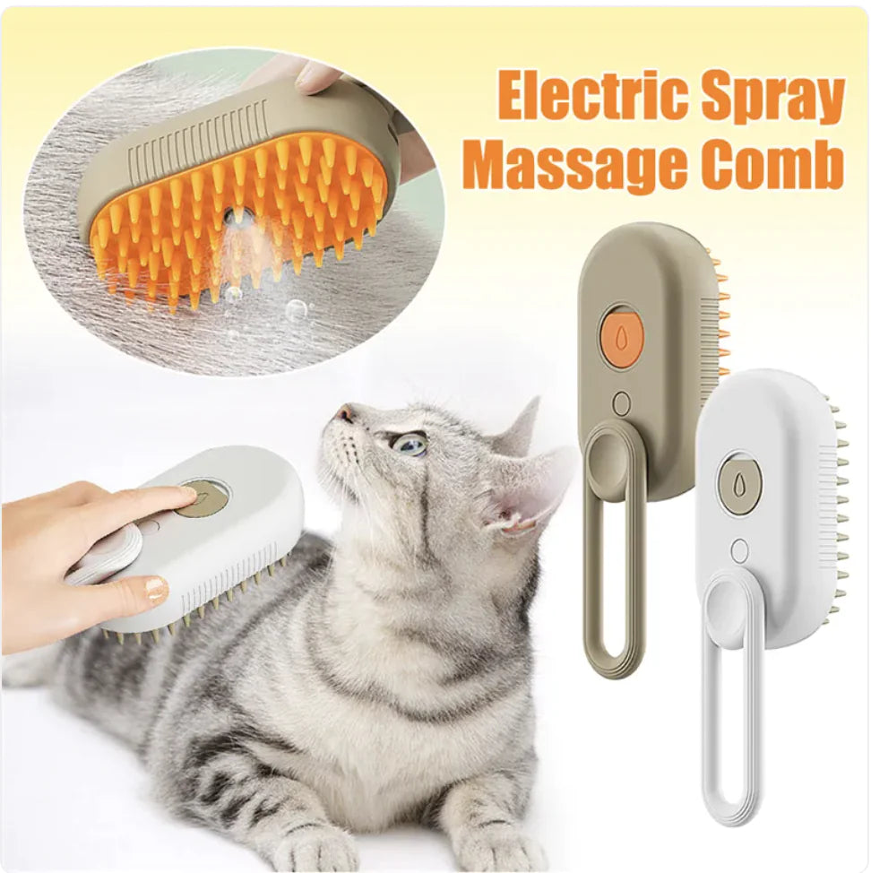 3-in-1 Electric Pet Brush | Groom, De-Shed & Massage