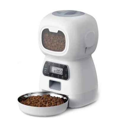 3.5L Automatic Pet Feeder Smart Food Dispenser For Cats Dogs Timer Stainless Steel Bowl Auto Dog Cat Pet Feeding Pet Supplies - Merit Sell
