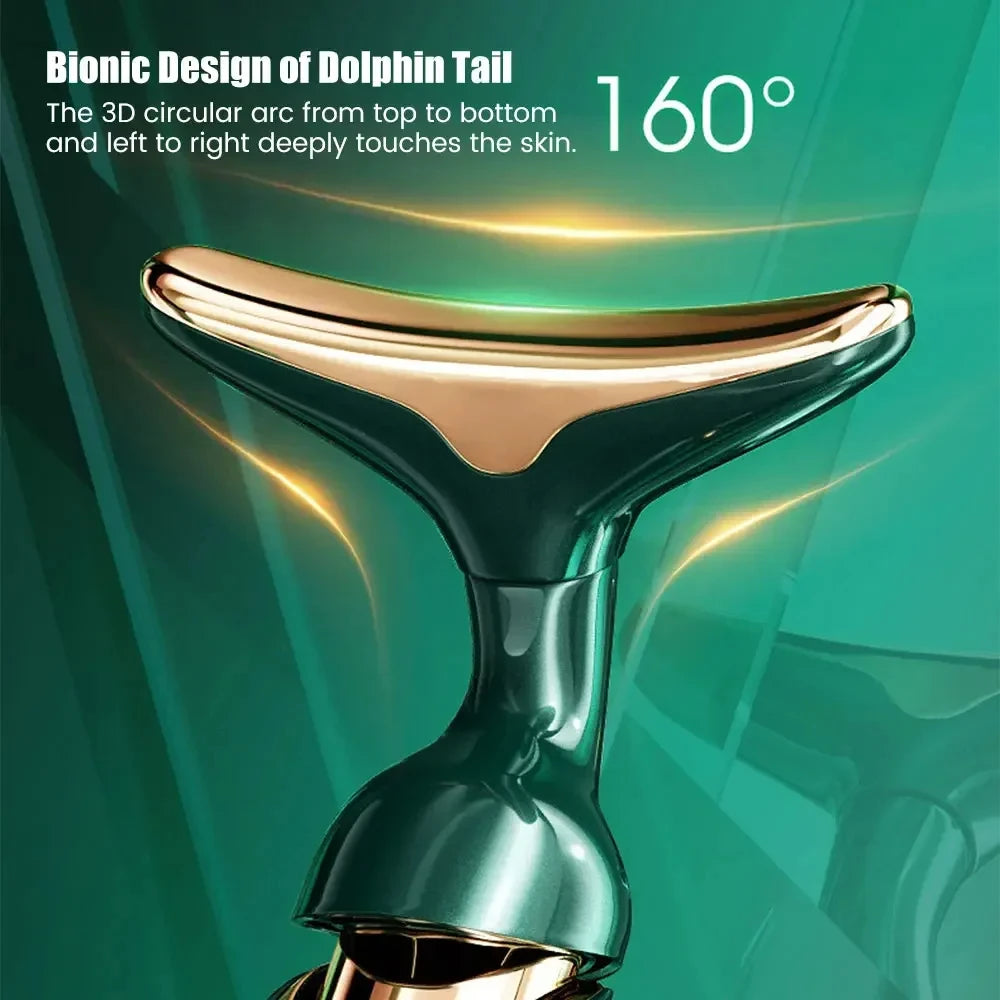 3 In 1 Facial Lifting Device Neck Facial Eye Massage Face Slimmer EMS Beauty Skin Tightening Wrinkle Anti Aging Face Massager - Merit Sell