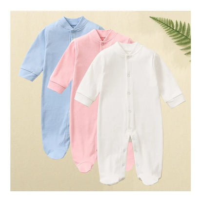 3 Pcs 100% Cotton Newborn Baby Rompers Buy More to Discount Boy Sleepsuits Girl Footies One-pieces Jumpsuits Grow Jumper Growing - Merit Sell