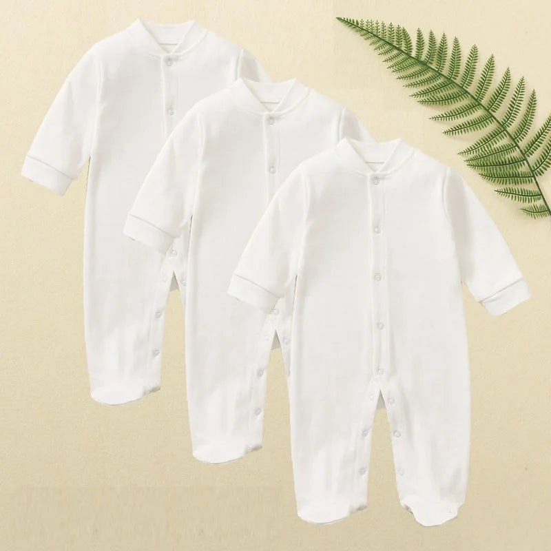 3 Pcs 100% Cotton Newborn Baby Rompers Buy More to Discount Boy Sleepsuits Girl Footies One-pieces Jumpsuits Grow Jumper Growing - Merit Sell