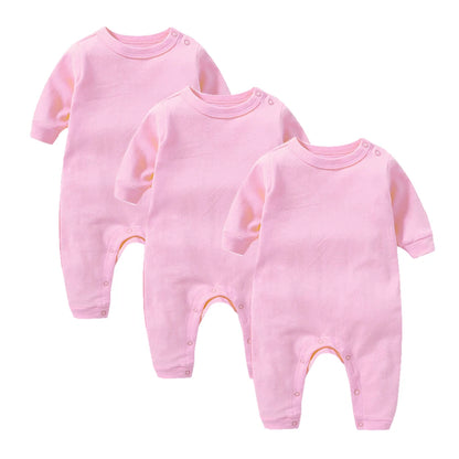 3 Pcs 100% Cotton Newborn Baby Rompers Buy More to Discount Boy Sleepsuits Girl Footies One-pieces Jumpsuits Grow Jumper Growing - Merit Sell