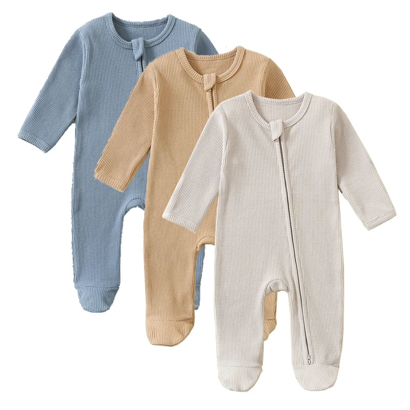 3 Pcs 100% Cotton Newborn Baby Rompers Buy More to Discount Boy Sleepsuits Girl Footies One-pieces Jumpsuits Grow Jumper Growing - Merit Sell
