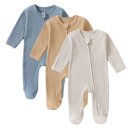 3 Pcs 100% Cotton Newborn Baby Rompers Buy More to Discount Boy Sleepsuits Girl Footies One-pieces Jumpsuits Grow Jumper Growing - Merit Sell