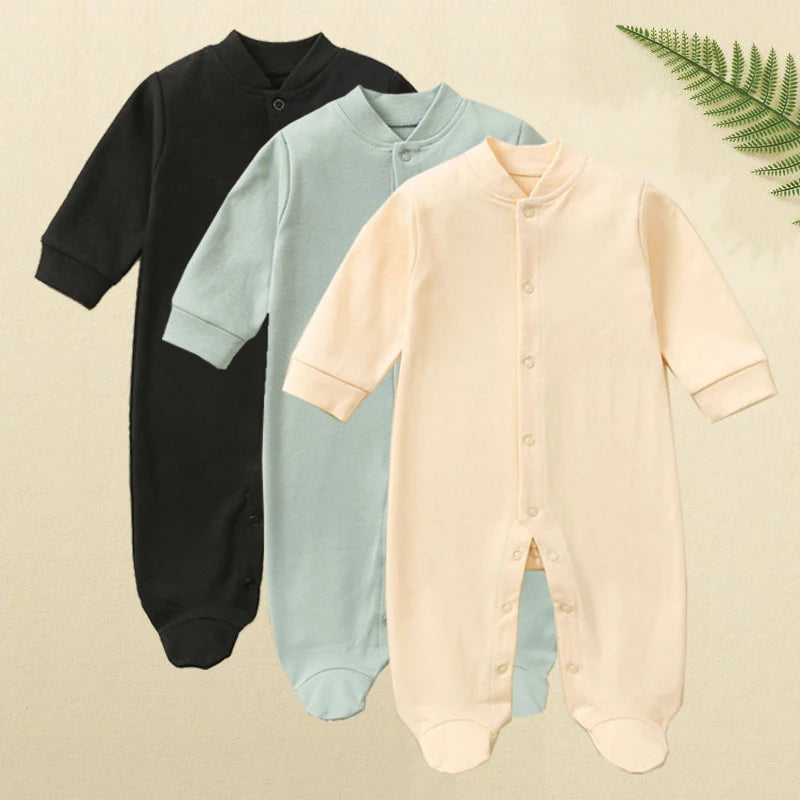 3 Pcs 100% Cotton Newborn Baby Rompers Buy More to Discount Boy Sleepsuits Girl Footies One-pieces Jumpsuits Grow Jumper Growing - Merit Sell