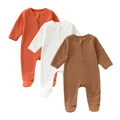 3 Pcs 100% Cotton Newborn Baby Rompers Buy More to Discount Boy Sleepsuits Girl Footies One-pieces Jumpsuits Grow Jumper Growing - Merit Sell