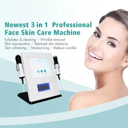 3 in 1 Hydrofacial Beauty Machine Oxygen Skin Rejuvenation Facial Tightening Machine For Skin Whitening CO2 Bubble+RF+Ultrasound - Merit Sell