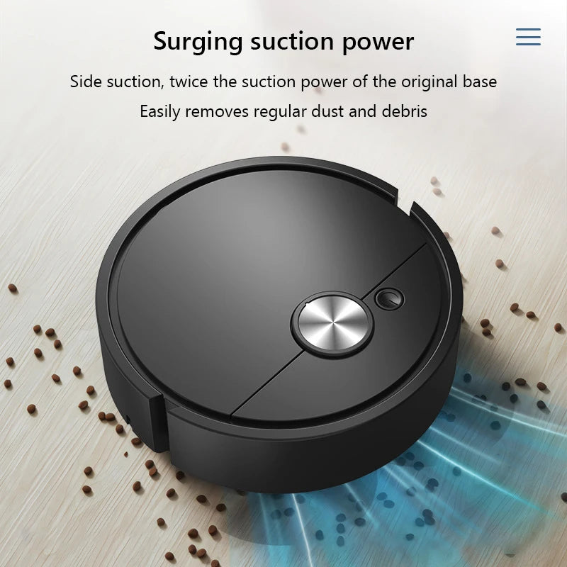 3 in 1 Vacuum Mop Robot Rechargeable Sweeping Machine Strong Suction Compact Cleaning Machine for Pet Hair Stubborn Dirt - Merit Sell