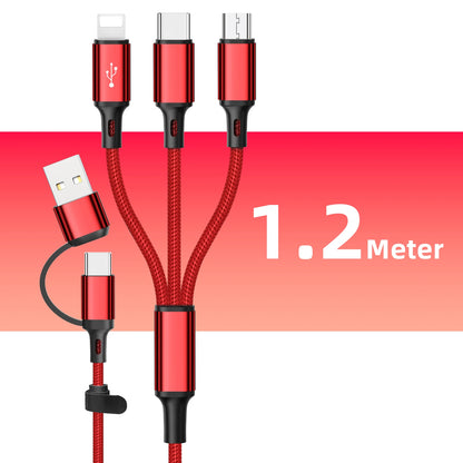 3 in1 Charging Cable Multi Usb Port Multiple Usb Charging Cord Type C Micro Charger Mobile Phone Wire For iPhone 14 13 12 Huawei - Merit Sell