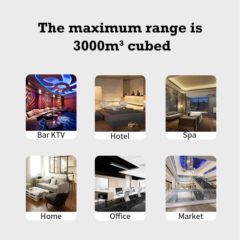 30000 Feet Namste Aroma Diffuser Perfume Home Fragrance 800ML Capacity Essential Oil Air Purifier Metal Body 14W Power HVAC - Merit Sell