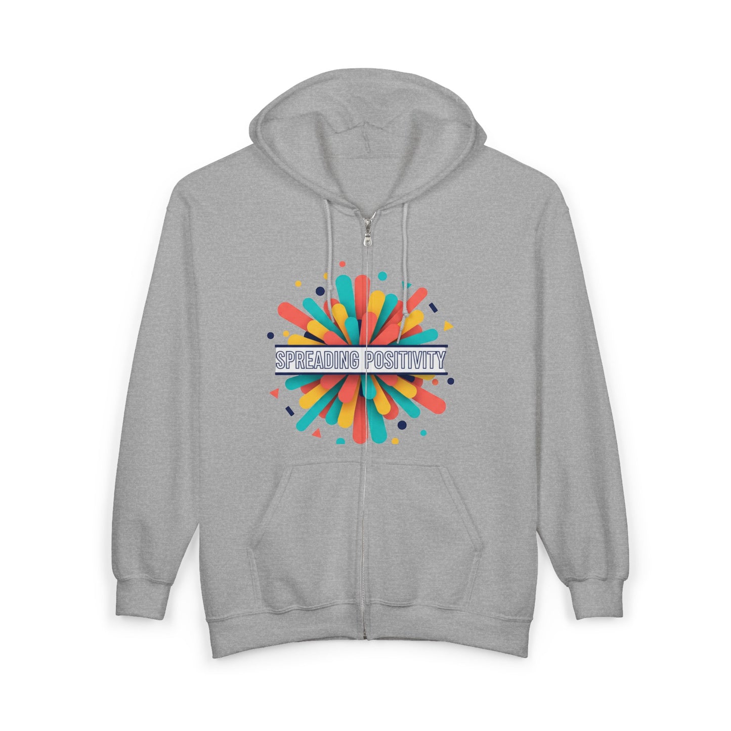 Spread Your Creativity Zip Hoodie — Colorful Inspirational Graphic Hoodie