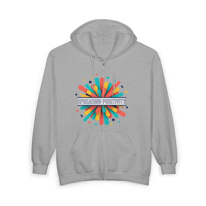 Spread Your Creativity Zip Hoodie — Colorful Inspirational Graphic Hoodie