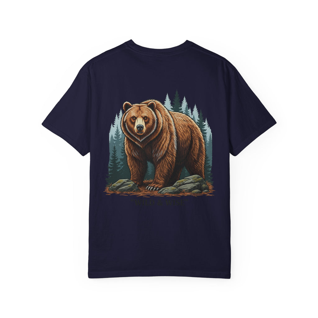 Bear Graphic T-Shirt — "Wild & Wise" Forest Adventure Tee