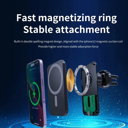 30W Magnetic Car Wireless Charger For iPhone 15 14 13 12 Pro Max Mini Macsafe Car Phone Holder Stand Mount Fast Charging Station - Merit Sell