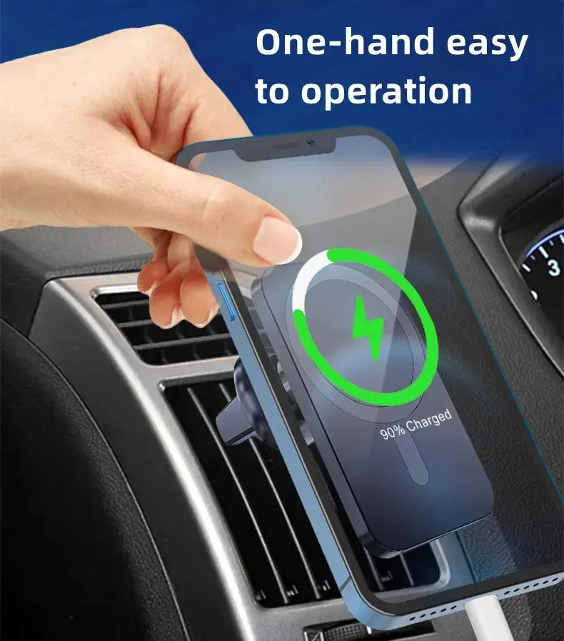 30W Magnetic Car Wireless Charger For iPhone 15 14 13 12 Pro Max Mini Macsafe Car Phone Holder Stand Mount Fast Charging Station - Merit Sell