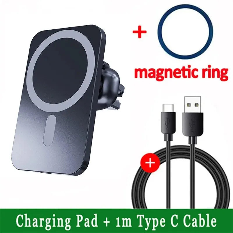 30W Magnetic Car Wireless Charger For iPhone 15 14 13 12 Pro Max Mini Macsafe Car Phone Holder Stand Mount Fast Charging Station - Merit Sell