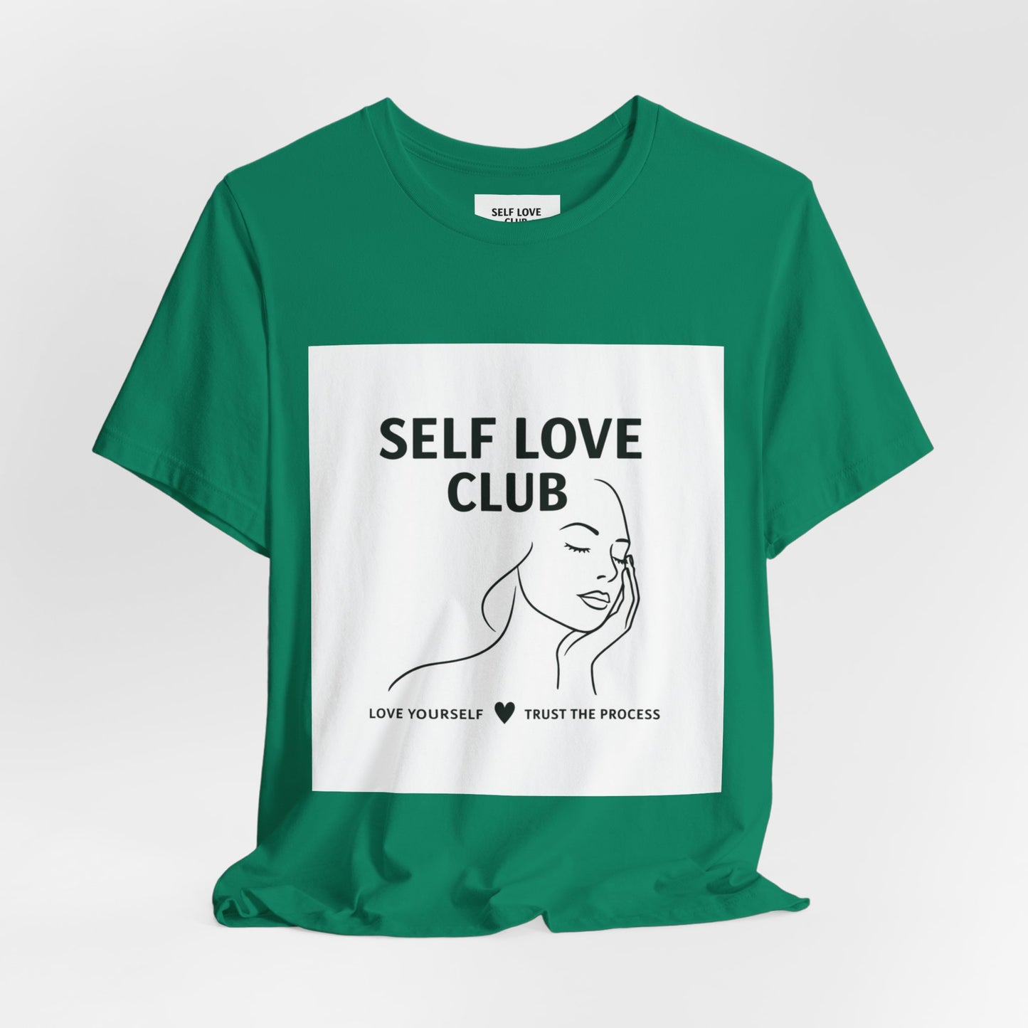 Self Love Club Tee — Minimal Line Art Women’s Wellness T-Shirt