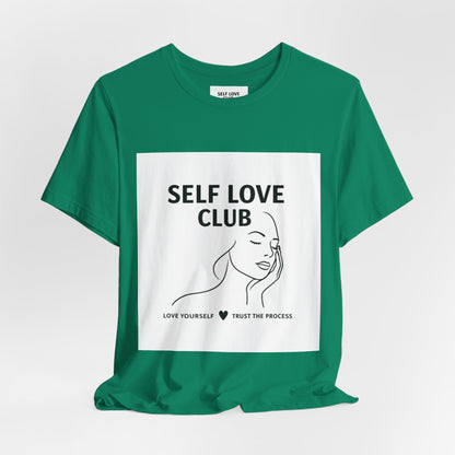 Self Love Club Tee — Minimal Line Art Women’s Wellness T-Shirt