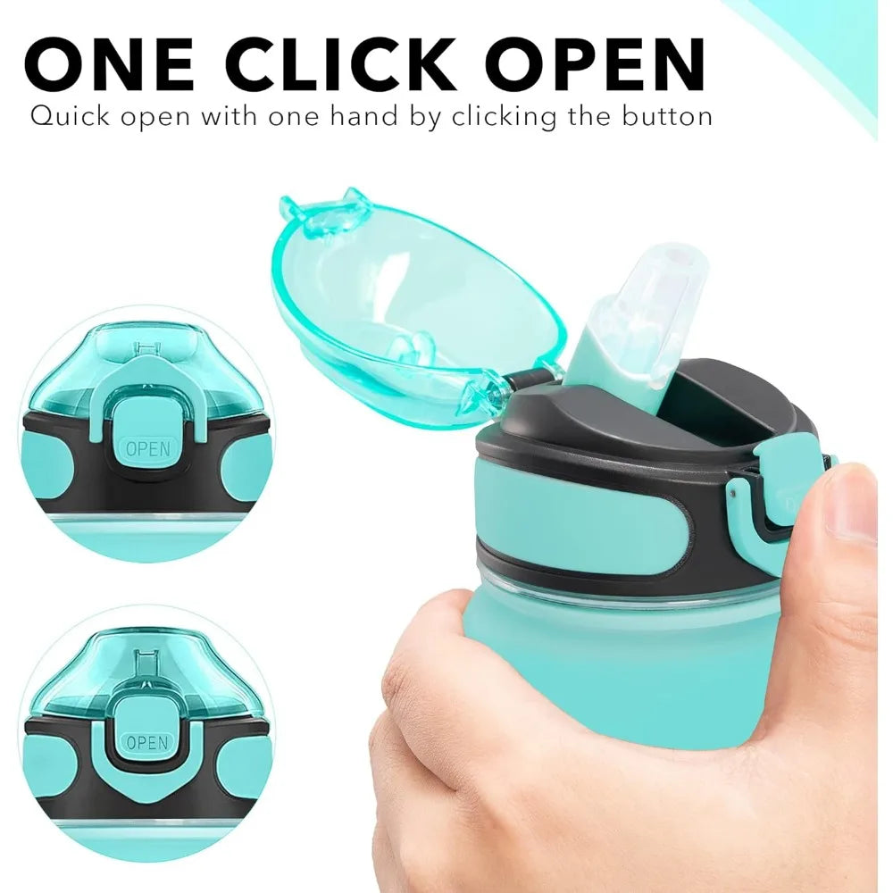 32 oz Drinking Water Bottle with Times to Drink and Straw, Motivational with Carrying Strap, Leakproof BPA & Toxic Free - Merit Sell