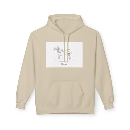 Bloom Hummingbird Hoodie — Floral Minimalist Pullover