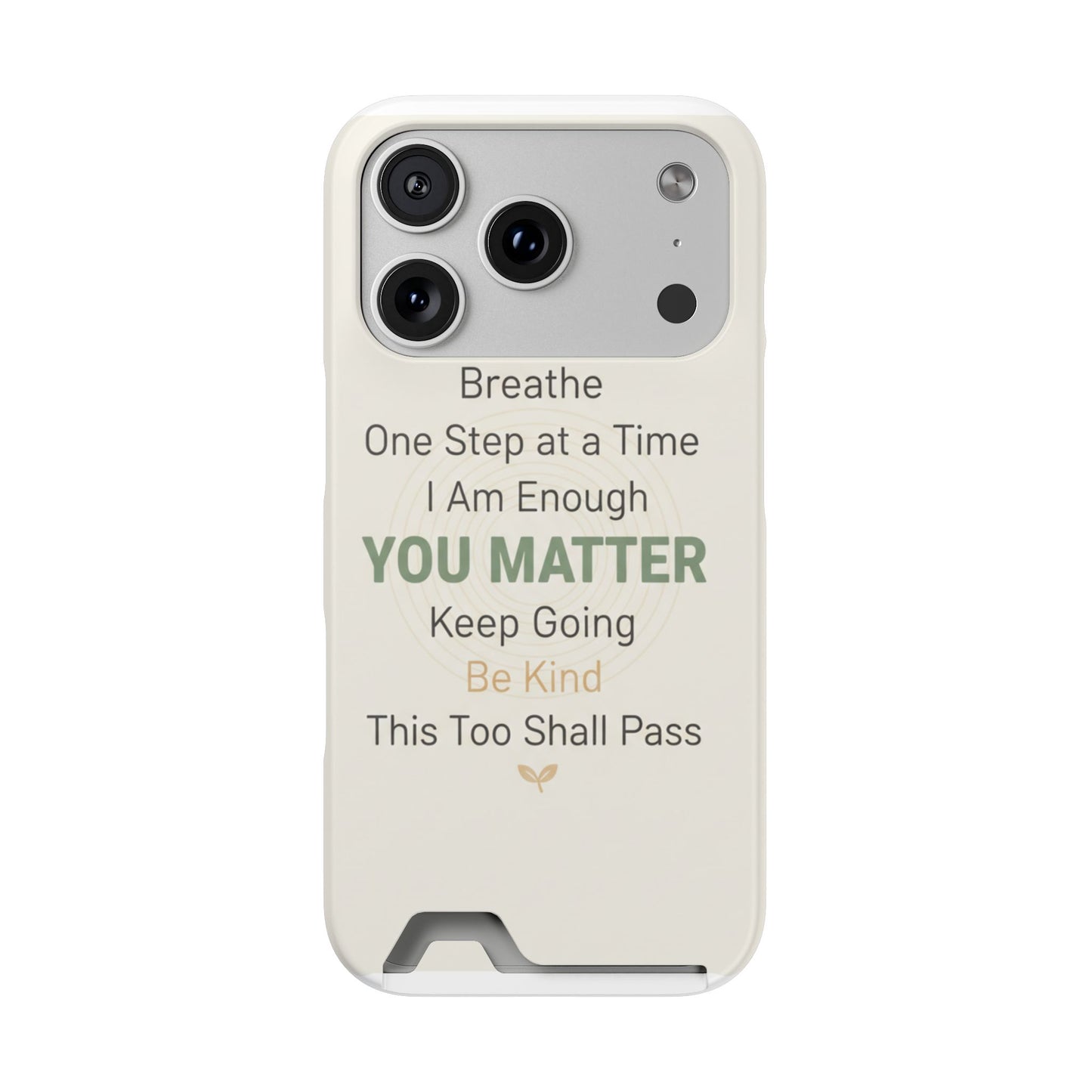 Phone Case — 'You Matter' Card-Holder Phone Case | Motivational Self-Care Quote