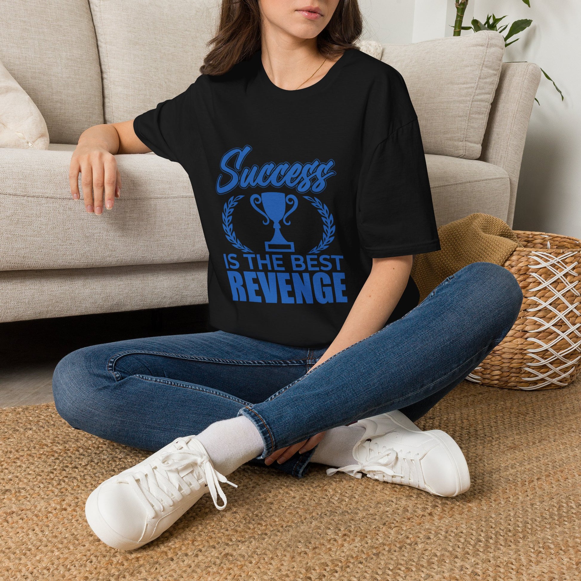 T-Shirt — "Success Is The Best Revenge" Motivational Trophy Tee - Merit Sell