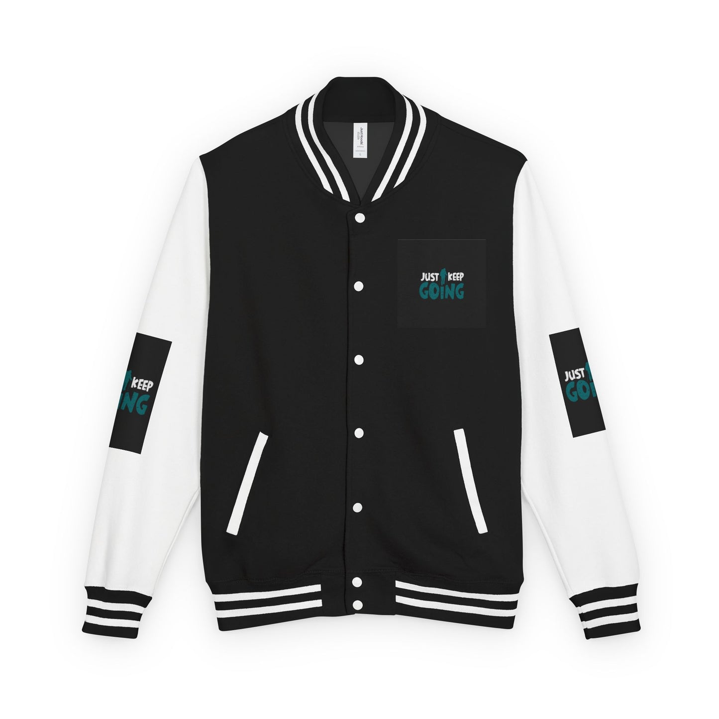 Letterman Jacket — "Just Keep Going" Motivational Varsity Jacket